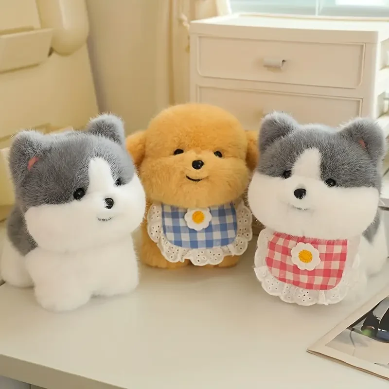 Adorable Husky Plush Toy - 19.99cm Soft Cartoon Dog Stuffed Animal,