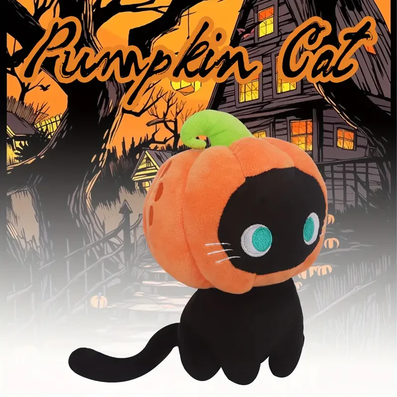 Adorable Pumpkin Cat Plush Toy
