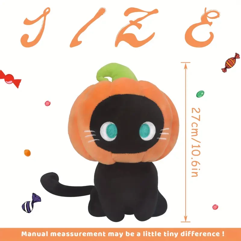 Adorable Pumpkin Cat Plush Toy