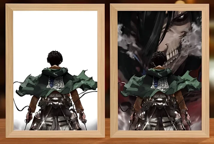 Attack On Titan Eren Giant Form Surrounding Light Frame