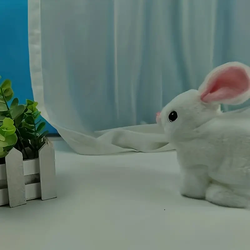 Smart Interactive Plush Rabbit Toy, Easter Long-Haired Simulated Pet