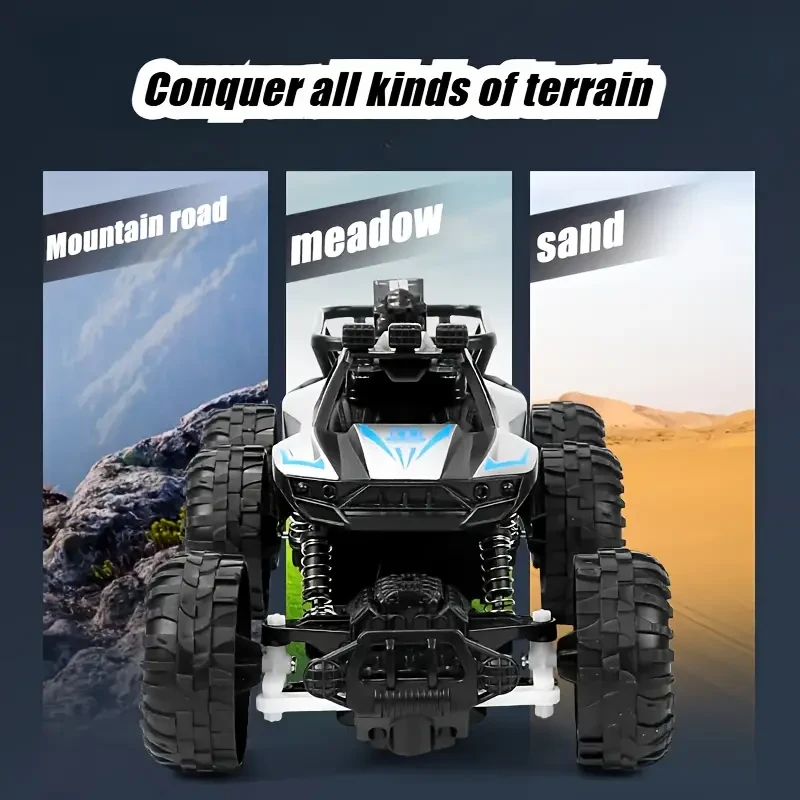 Wireless Remote Control Racing Car with Lights - Battery-Powered, Durable PP Material - Perfect Gift for Birthdays, Halloween, Christmas, Thanksgiving