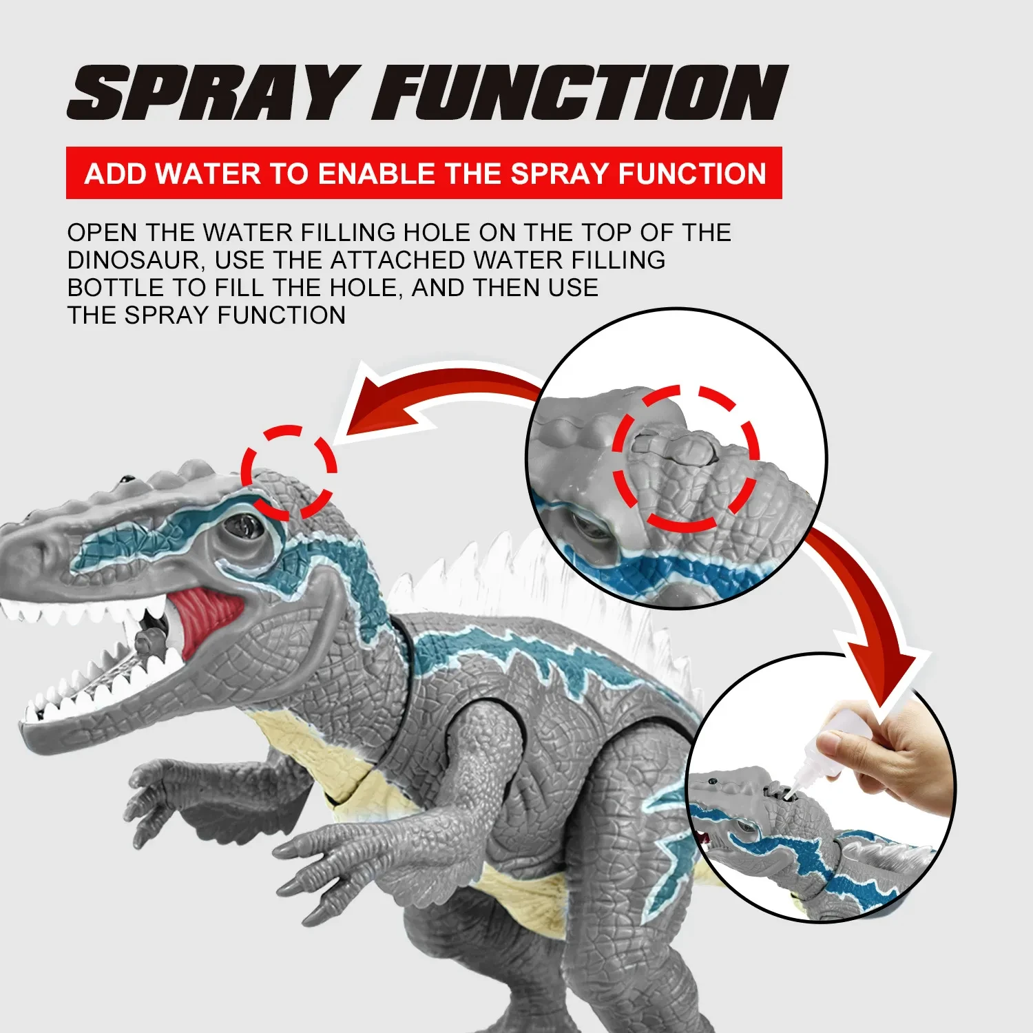 Remote Control Dinosaur Spray Electric Toy
