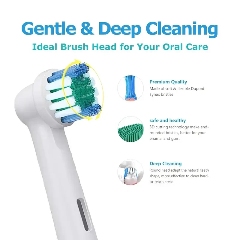 Replacement Toothbrush Heads SB17A Electric Toothbrush Replacement Heads Precision Brush Heads Refills For Oralb