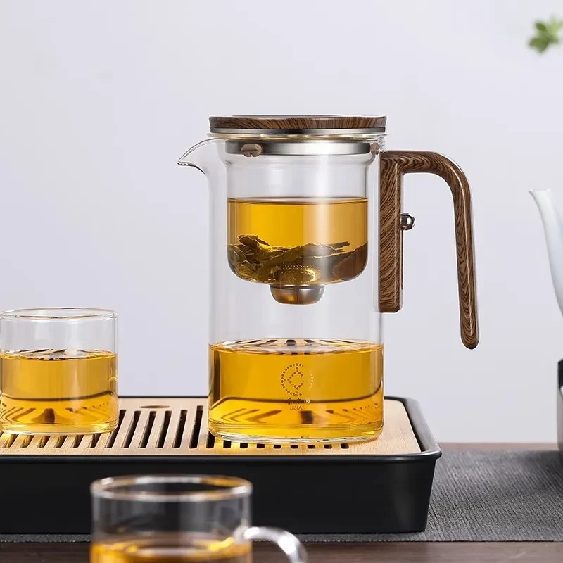 Magnetic Separation Glass Teapot