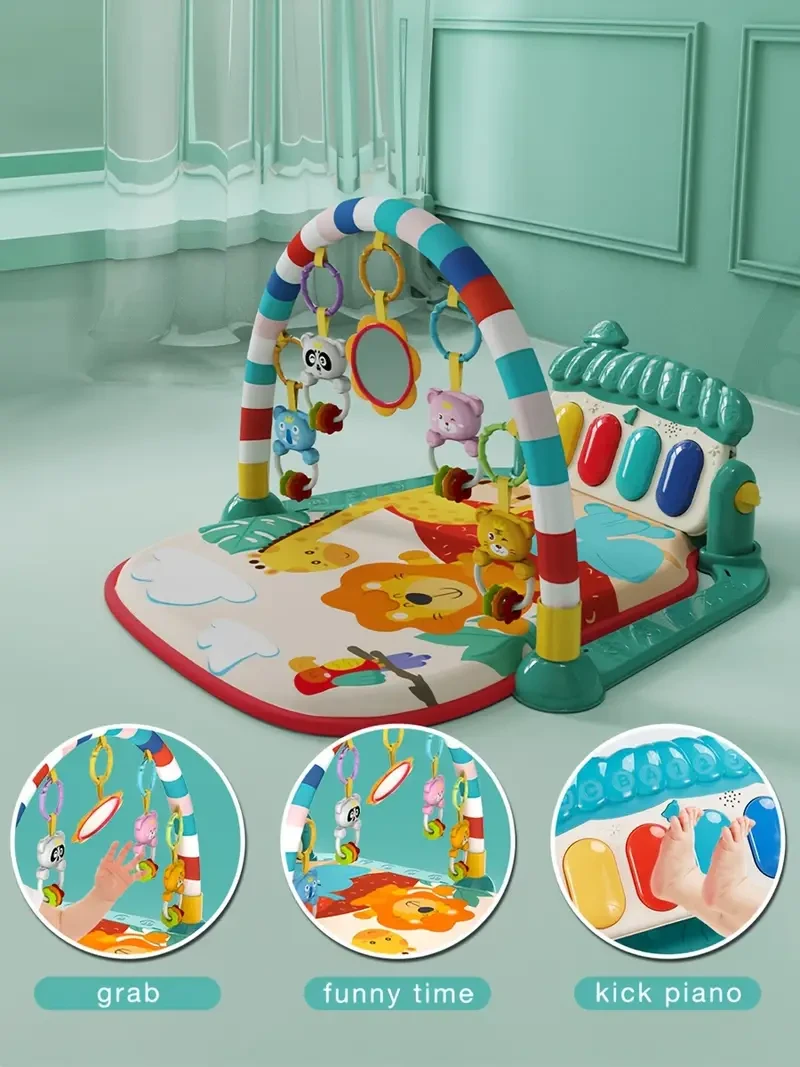 Musical Gyms Play Mats Musical Activity Mat Piano Play Gym Tummy Time Padded Mat