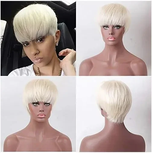 Synthetic Short Wig Hair Extension Pixie Cut Wig For Women