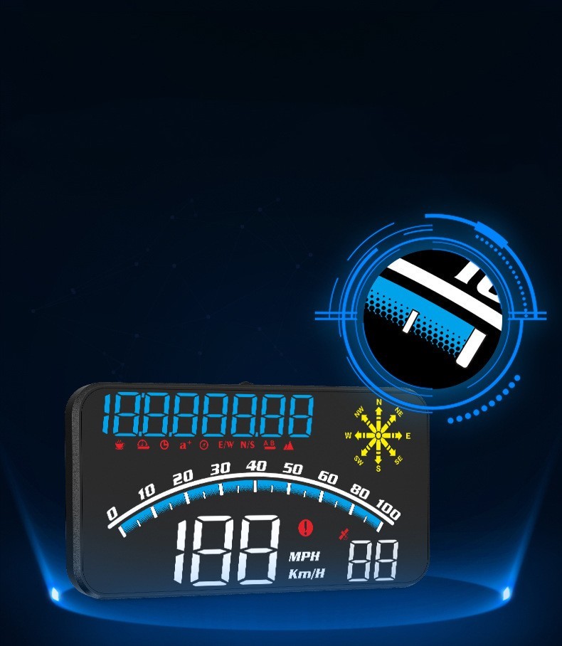 Automotive Universal Overspeed Alarm High-definition Digital Tachometer