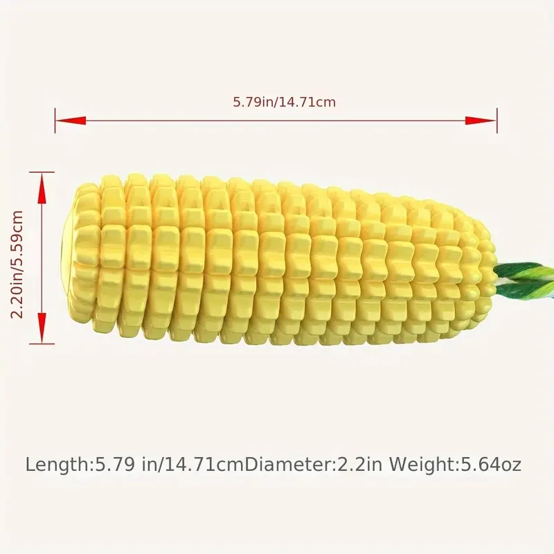 Dog Chew Toys for Aggressive Chewers - Tough Durable Squeaky Interactive Corn Stick Toy for Small and Large Breeds