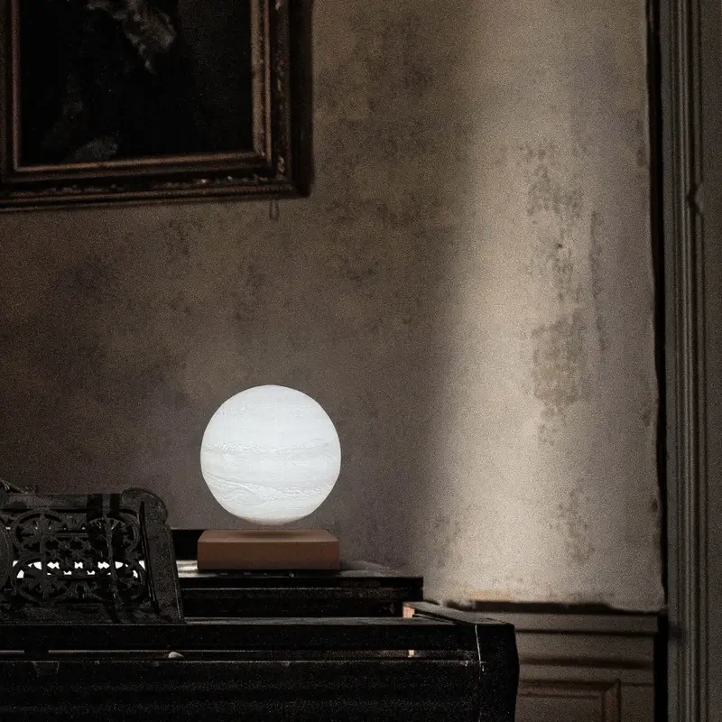 Floating Jupiter LED Table Lamp - Levitate & Rotate Night Light with Touch Control