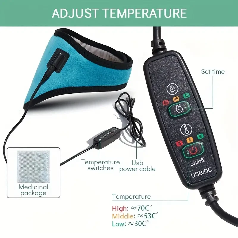 Acupuncture Neck Brace for Cervical Spine Relaxation and Fatigue Relief