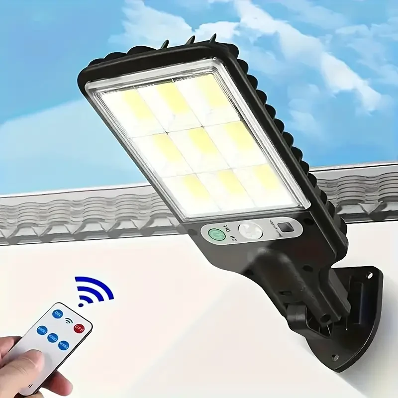 Remote Control, Adjustable Motion Sensor Solar Street Light, 8000W