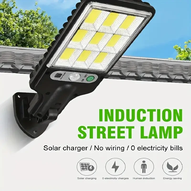 Remote Control, Adjustable Motion Sensor Solar Street Light, 8000W