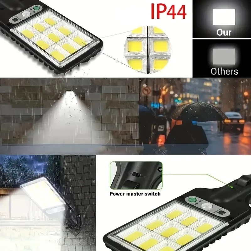 Remote Control, Adjustable Motion Sensor Solar Street Light, 8000W
