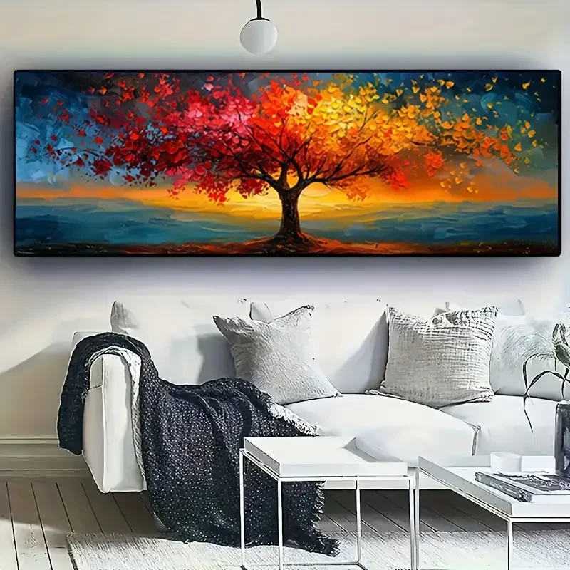 Extra-Large Tree Of Life Canvas Print - Abstract Wall Art for Modern Home Decor