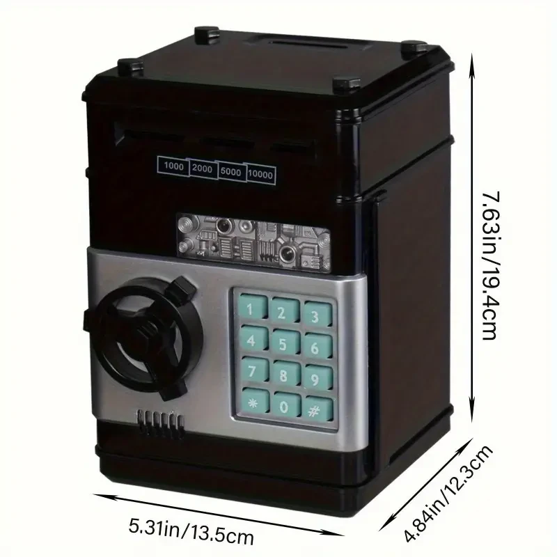 Electronic Coin Saving Bank with Cash and Electronic Banking Features
