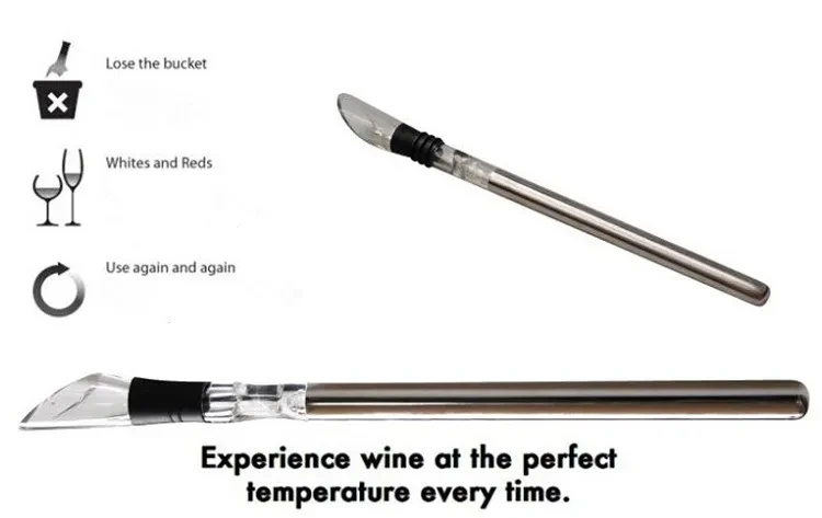 New Wine Chiller Stainless Steel Red Wine Cooling Popsicle Maker Quick Freeze
