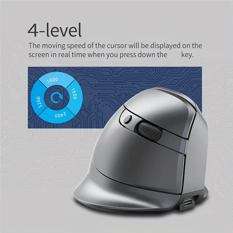2.4G+BT Vertical Wireless Mouse