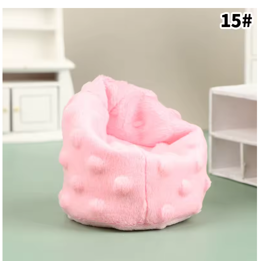 1Pc 1:12 Dollhouse Miniature Sofa Lazy Sofa Bean Bag Sofa Home Furniture Model Decor Toy Doll House Accessories
