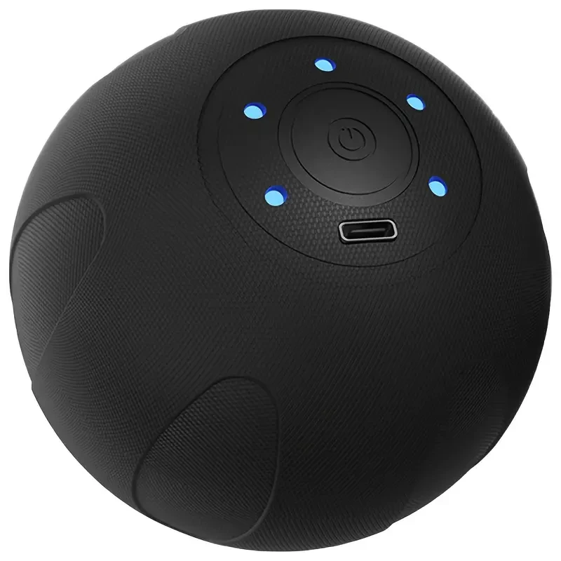 1pc Deep Tissue Massage Ball - Rechargeable High-Frequency Vibrating Muscle Relief for Whole Body, USB Charging, Portable Textured Grip for Back, Neck, Shoulders, and Feet, 1500mAh Lithium Polymer Battery