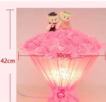 Holding Rose Lamp Wedding Room Bedroom Bedside Lamp