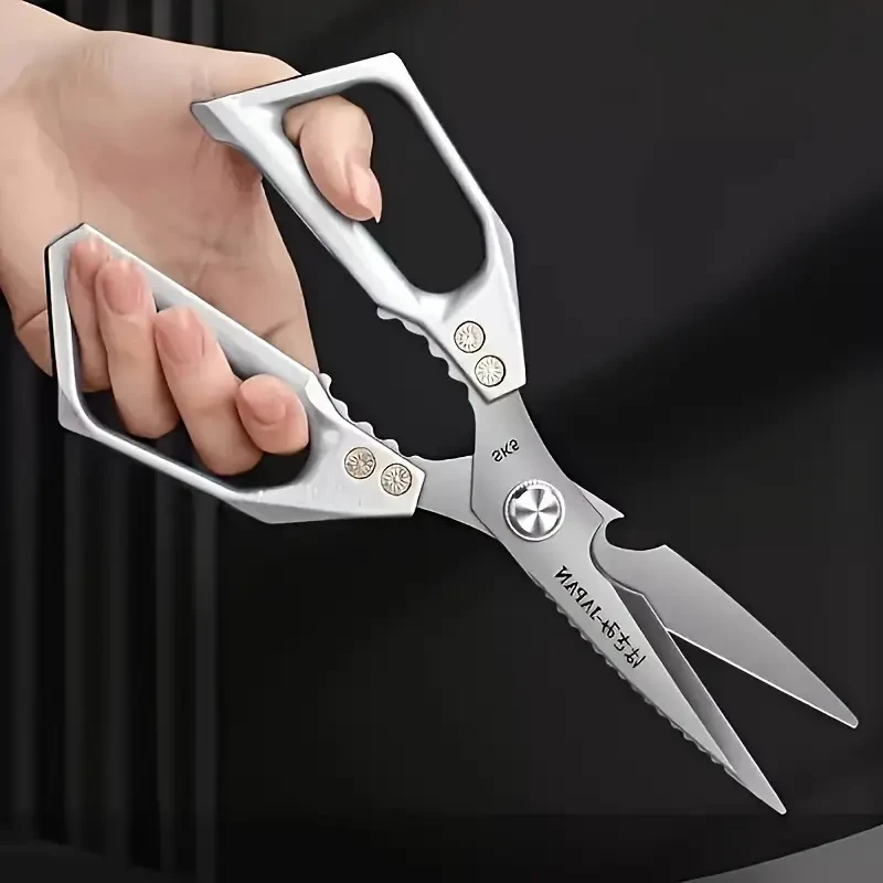 1pc, Kitchen Stainless Steel Scissors, Chicken Bone Scissors, Outdoor Multi-Purpose Meat Scissors, for The Family, Restaurants, Butchers, Kitchen Supplies
