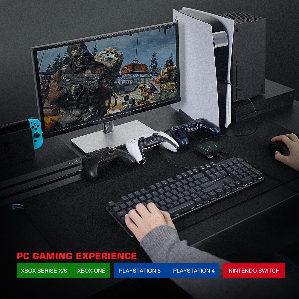 LEADJOY VX2 AimBox Keyboard Mouse Adapter Converter for Xbox Series X, Xbox Series S, PS4 & Nintendo Switch