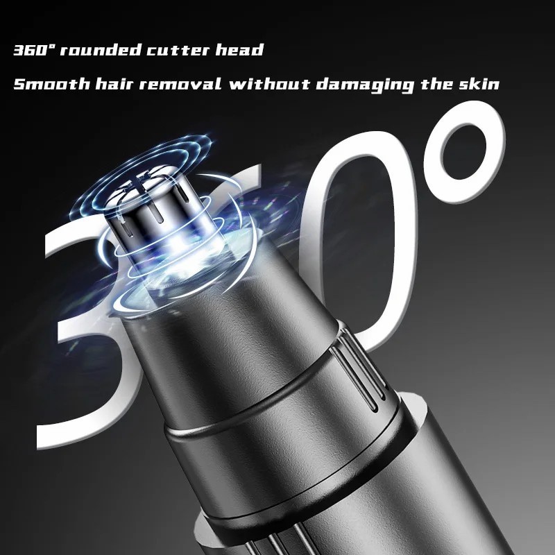 Black Electric Nose Hair Trimmer  Painless Ear and Nose Hair Trimmer for Men and Women