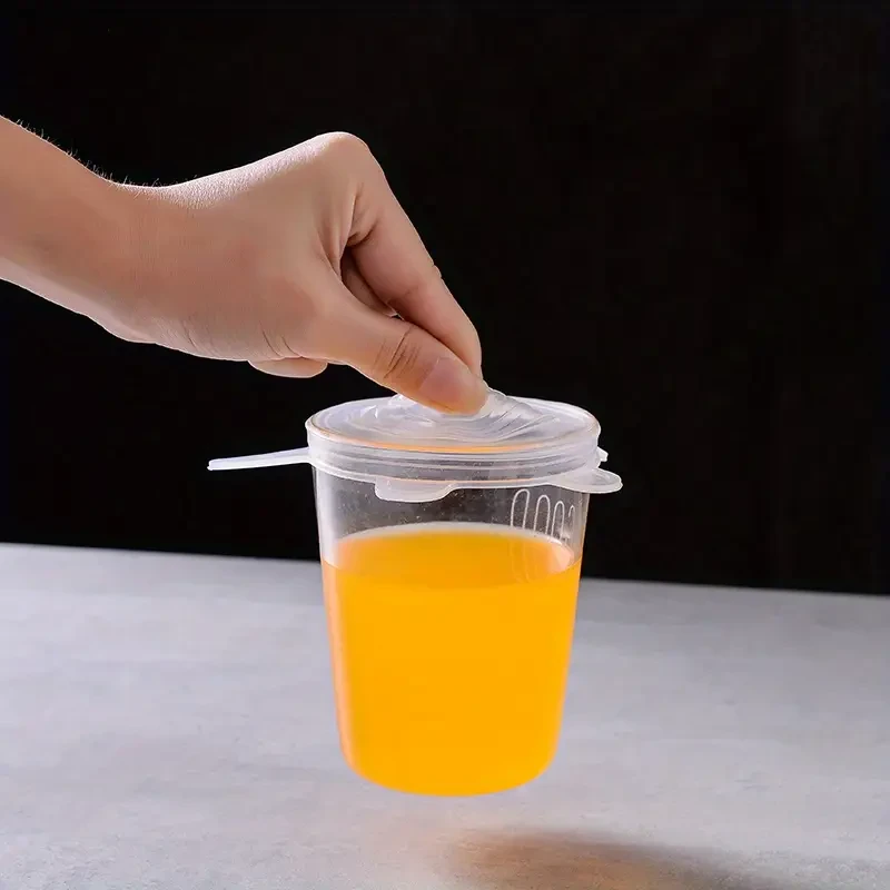 6pcs, Silicone Stretch Lids, Reusable Durable