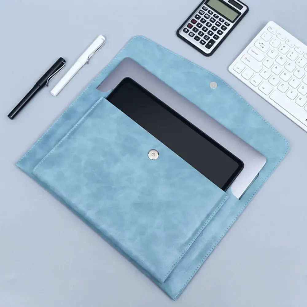 A4 File Bag Contains Large Capacity Double-layer Leather Protective Sleeve