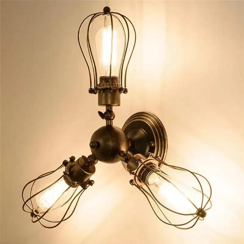 Retro Three Head Ceiling Lamp Bedroom Lamp In The Living Room