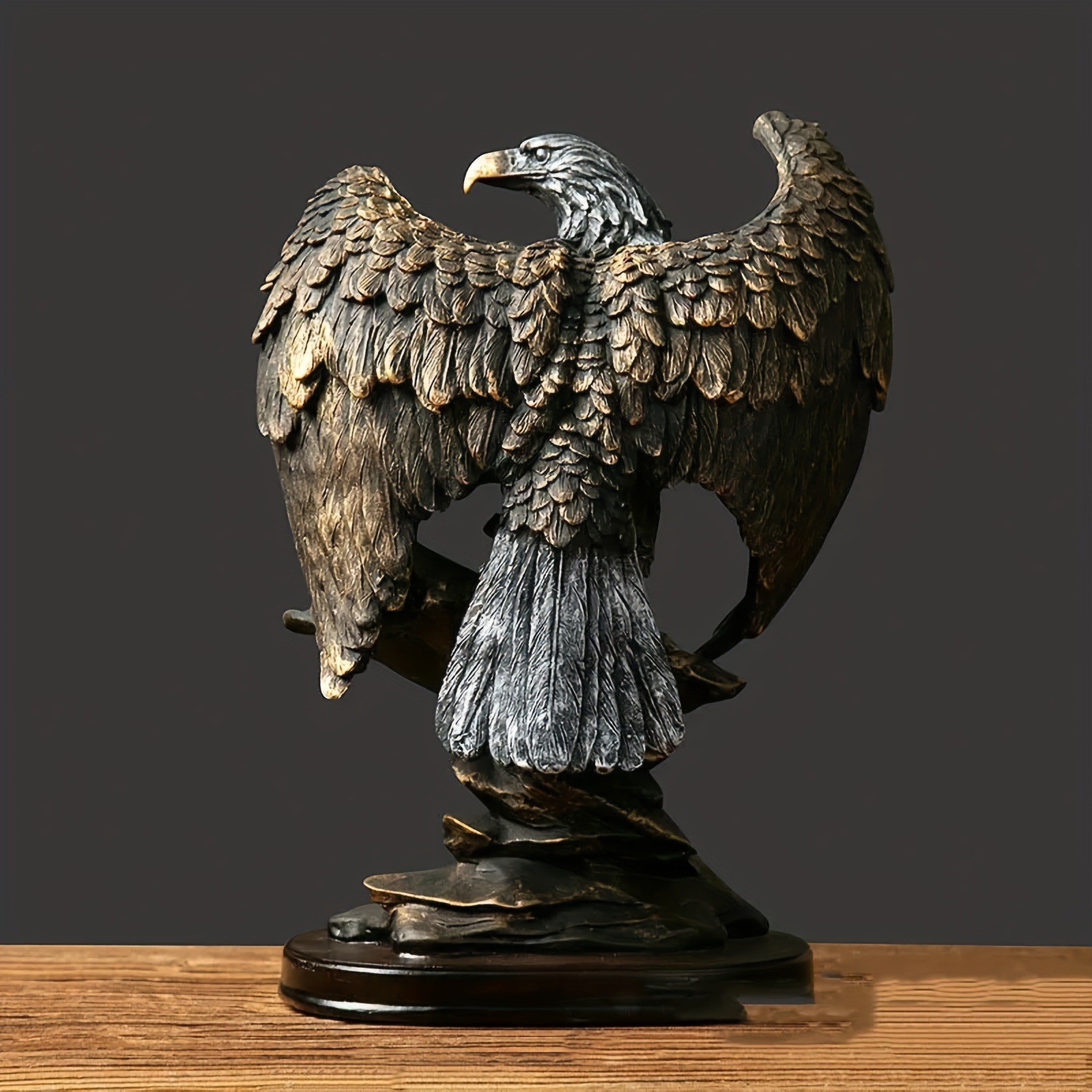 Standing Eagle Carving Resin Craft Ornament