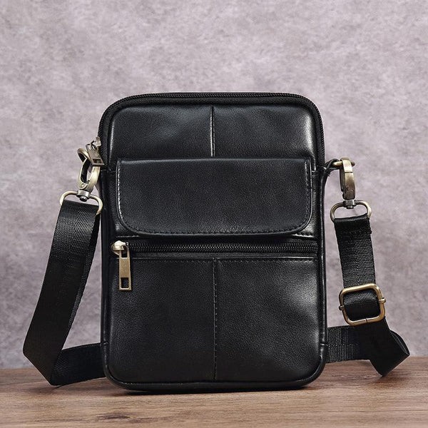 Men's Cowhide Vintage Casual Crossbody Bag