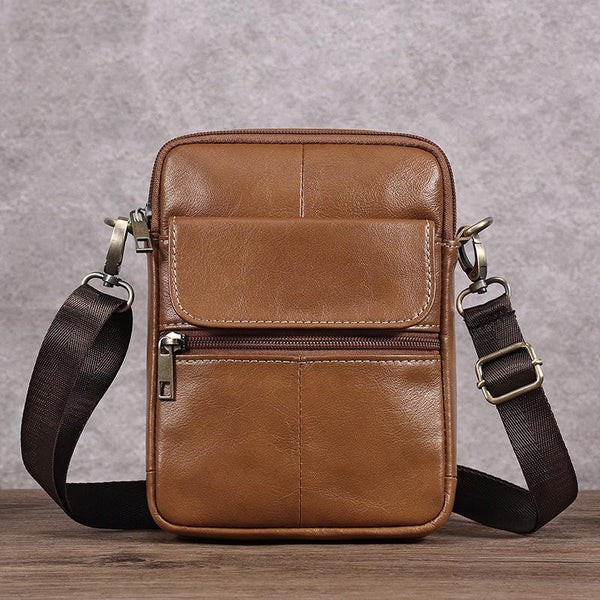 Men's Cowhide Vintage Casual Crossbody Bag