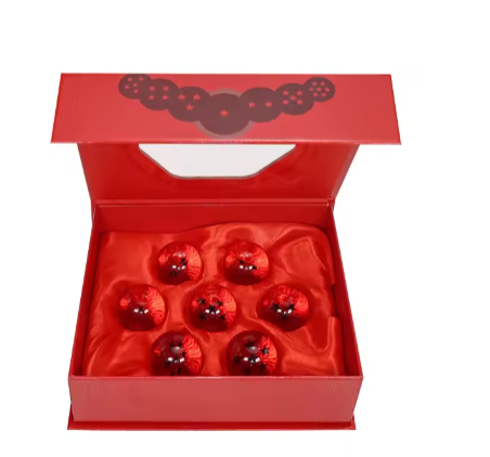 Anime Dragon Ball Z 1-7 Stars Dark Dragon Crystal Ball Collectible Red Resin Crystal Globe Desktop Ornaments Toy Halloween Gifts