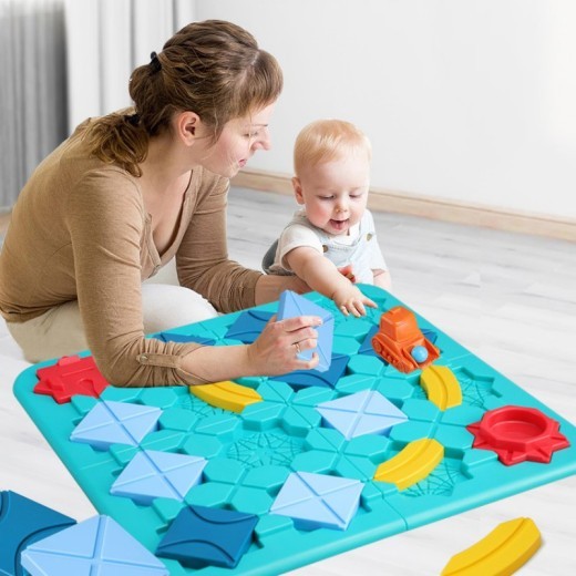 Children's Road Building Maze Ball Track Puzzle Table Game