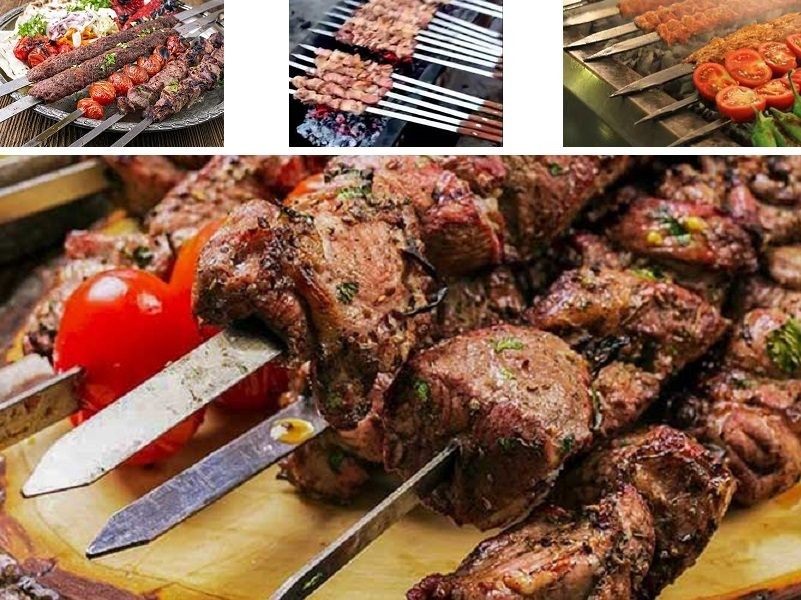 5 x 60CM BBQ Skewer Kabob Kabab Plain Medium Classic Flat wooden handle