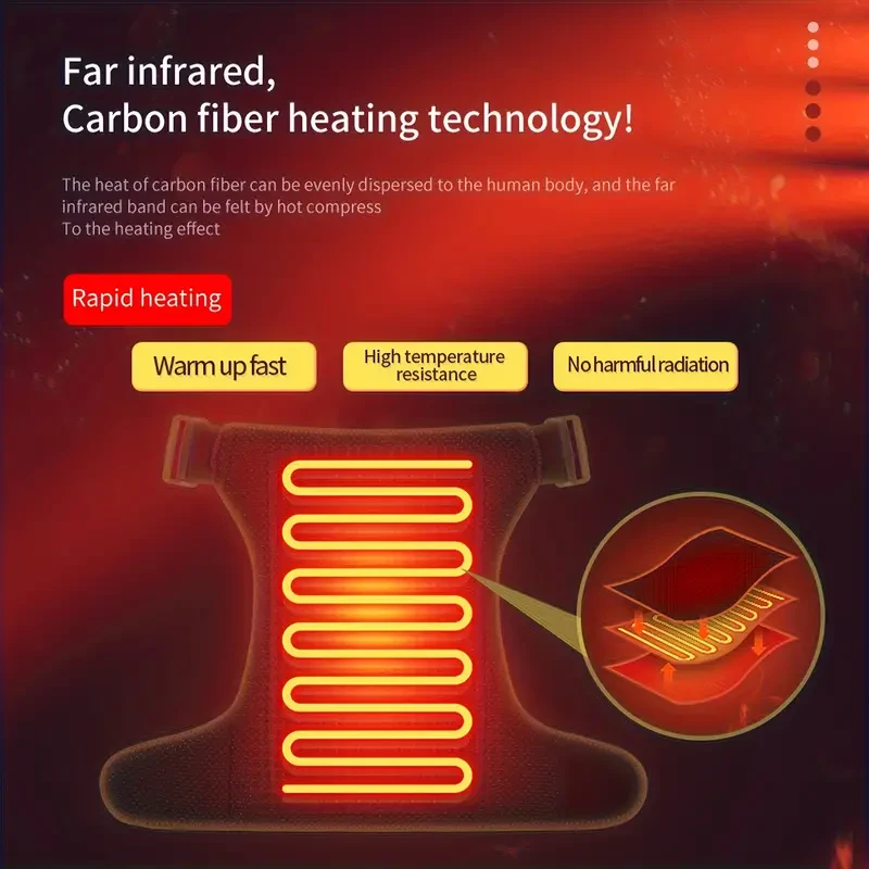 Heated Shoulder Wrap - Shoulder Heating Pad Massager with 3 Vibration and Heat Settings