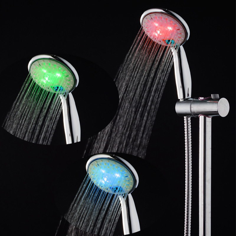 High-end new product led temperature control digital display shower temperature control three-color display temperature shower nozzle