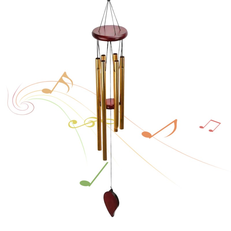 Solid Wood Metal Aluminum Tube Wind Chimes Home Outdoor
