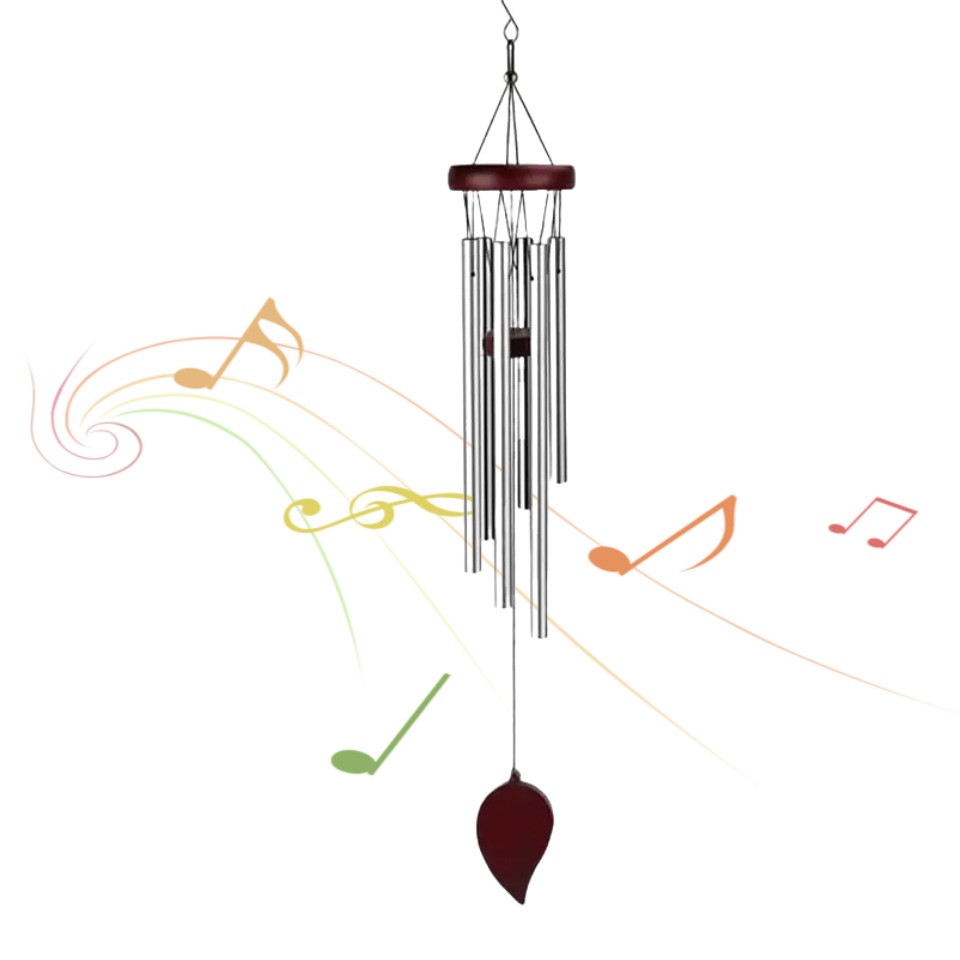 Solid Wood Metal Aluminum Tube Wind Chimes Home Outdoor