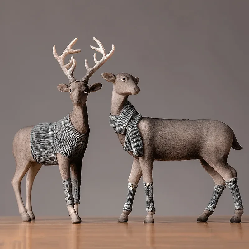 Nordic deer ornaments for living room