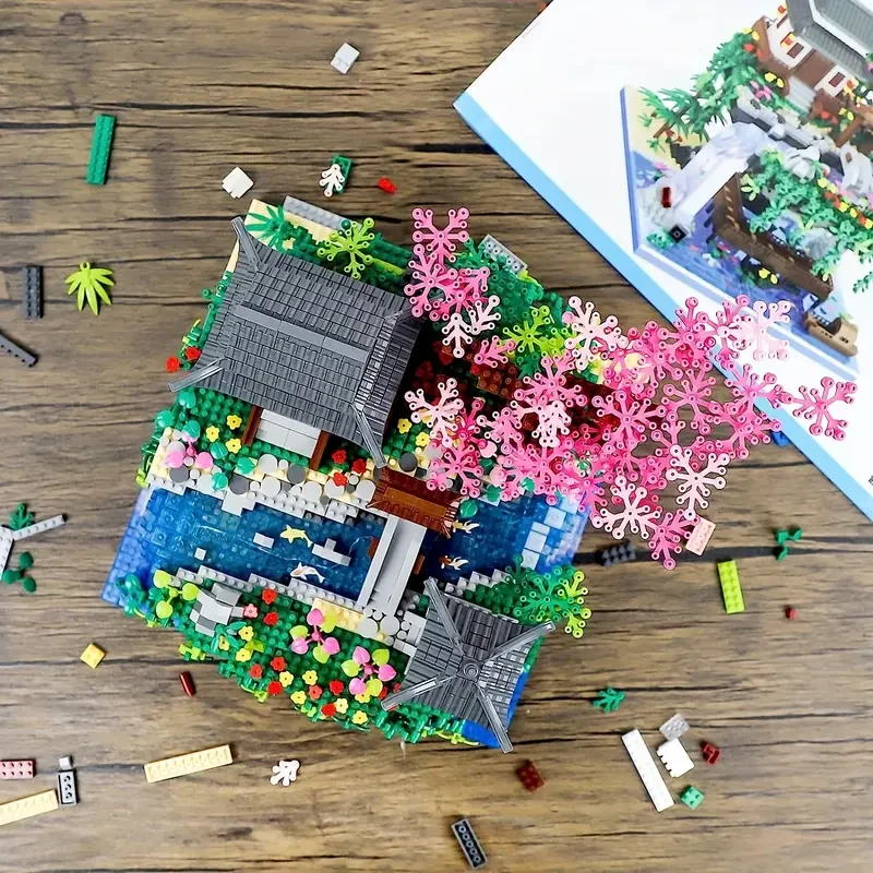 3320pcs Large-Scale Micro Building Blocks Set - Iconic Chinese Architecture and Bonsai Trees