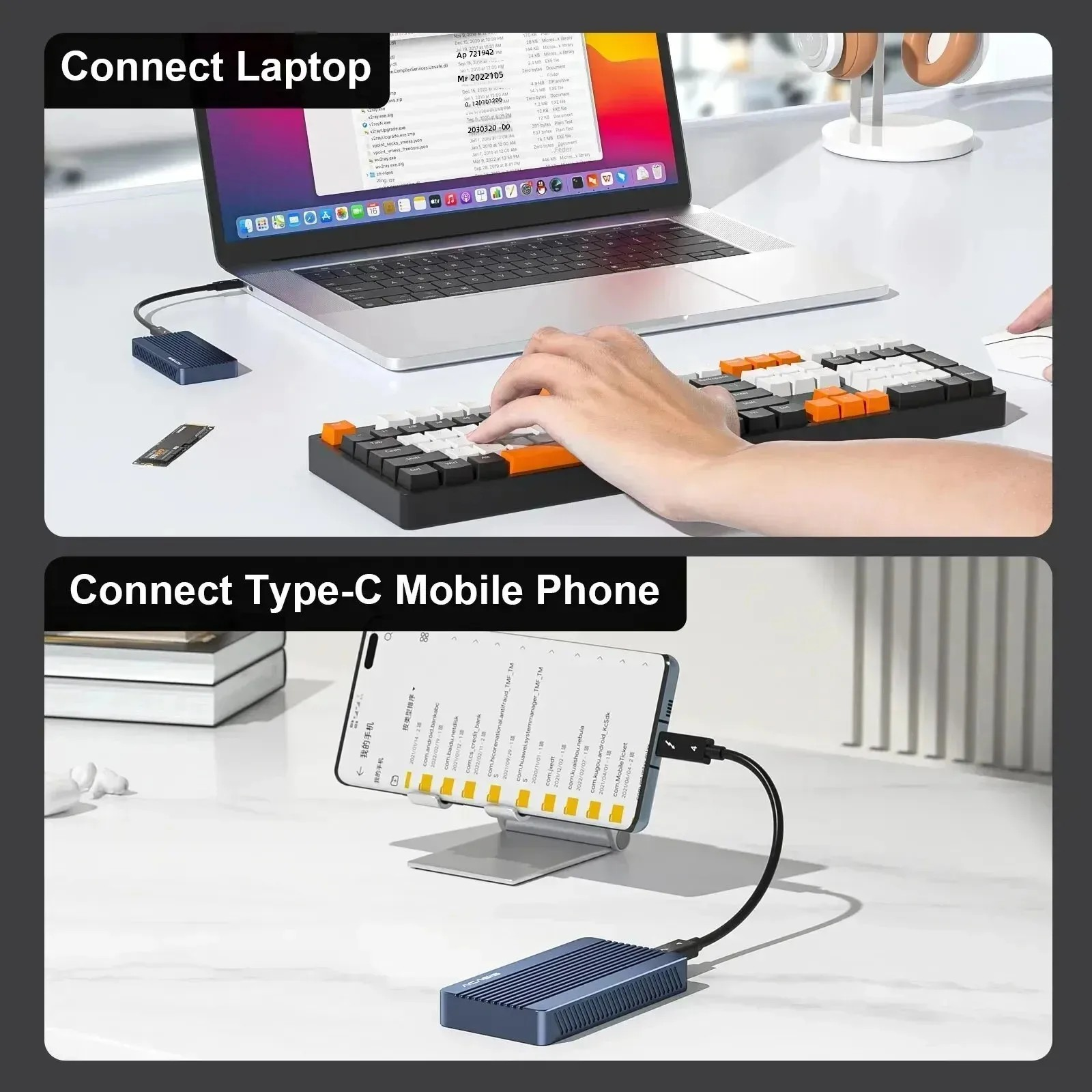 ACASIS 40Gbps USB 4.0 SSD Case - Thunderbolt NVMe M.2 Enclosure for 8TB High-Speed Storage