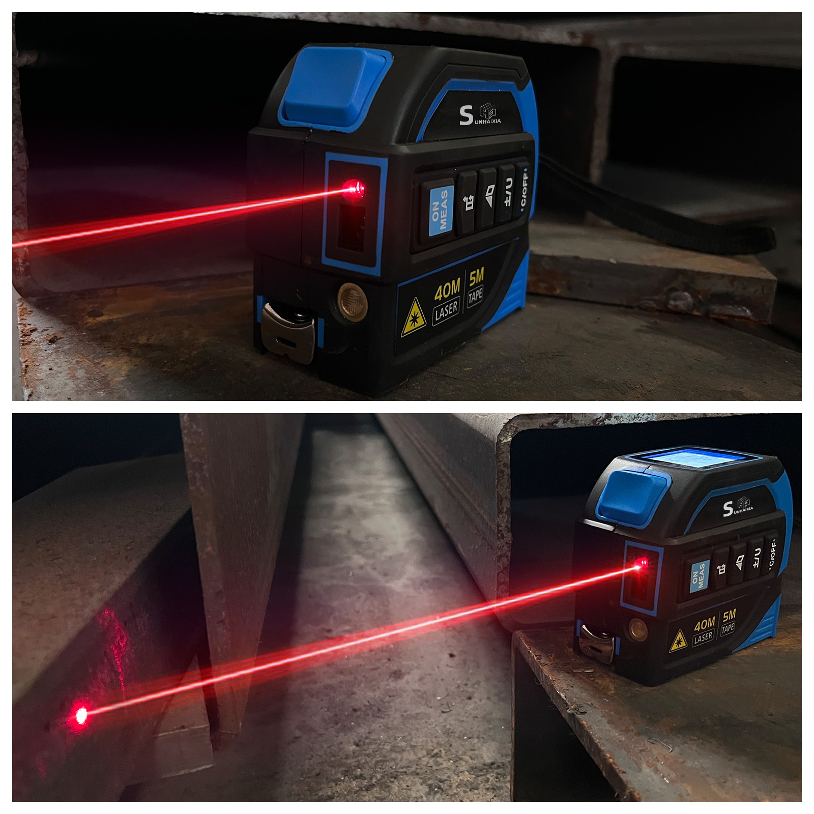 HAIZHIHUI 4-in-1 Digital Laser Distance Meter - Tape Measure with Electronic Level for Linear