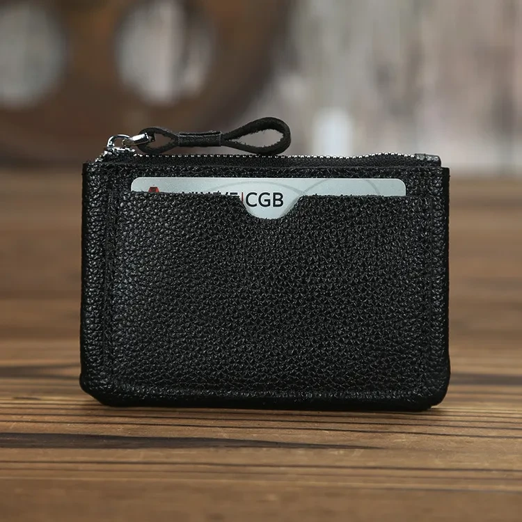 Men's Retro Crazy Horse Leather Coin Purse