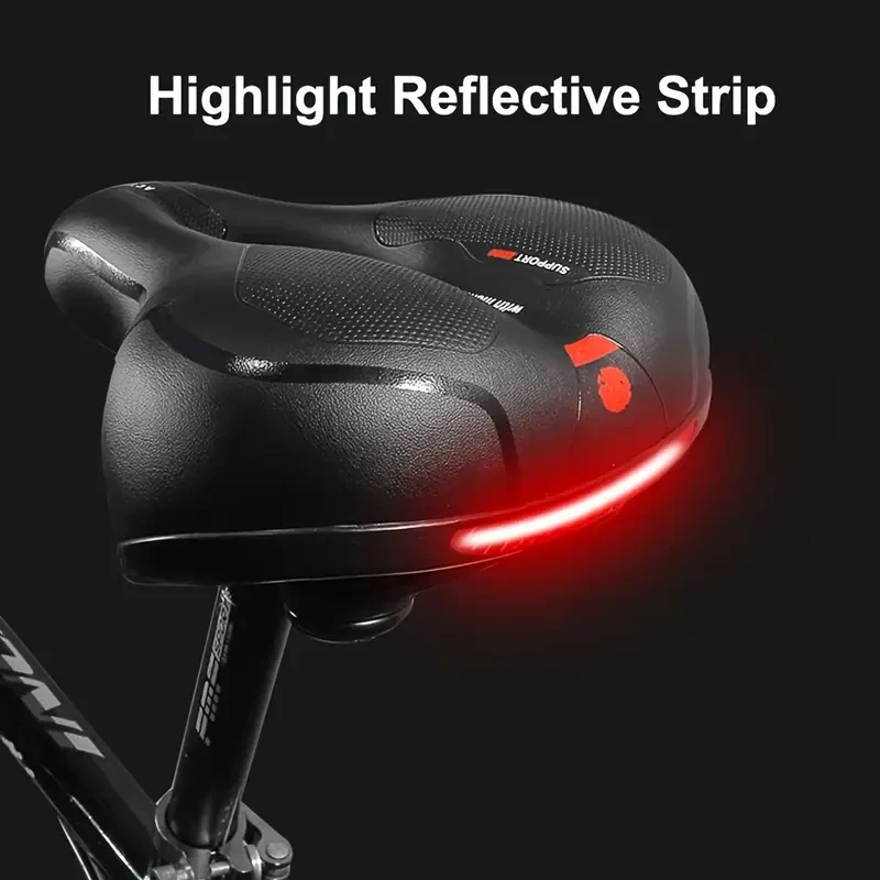 Wide Bicycle Seat Comfort for Men Women with Dual Shock Absorption