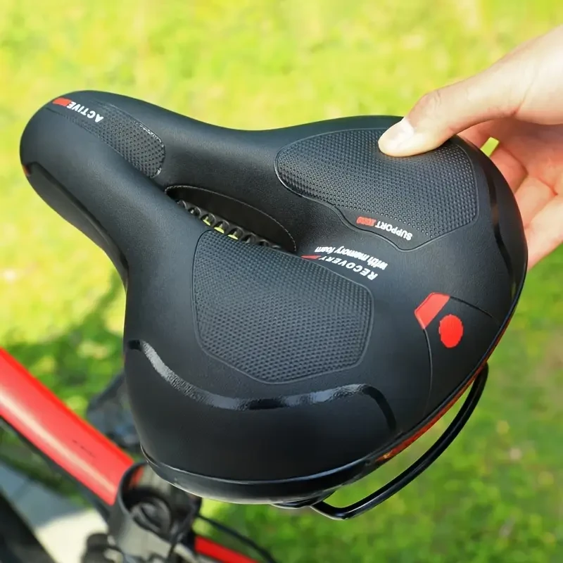 Wide Bicycle Seat Comfort for Men Women with Dual Shock Absorption