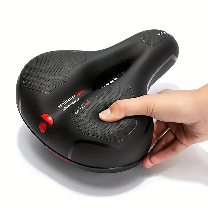 Wide Bicycle Seat Comfort for Men Women with Dual Shock Absorption