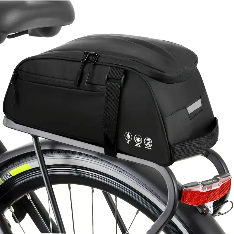 8L Superfine Fabric Reflective Rear Rack Bag